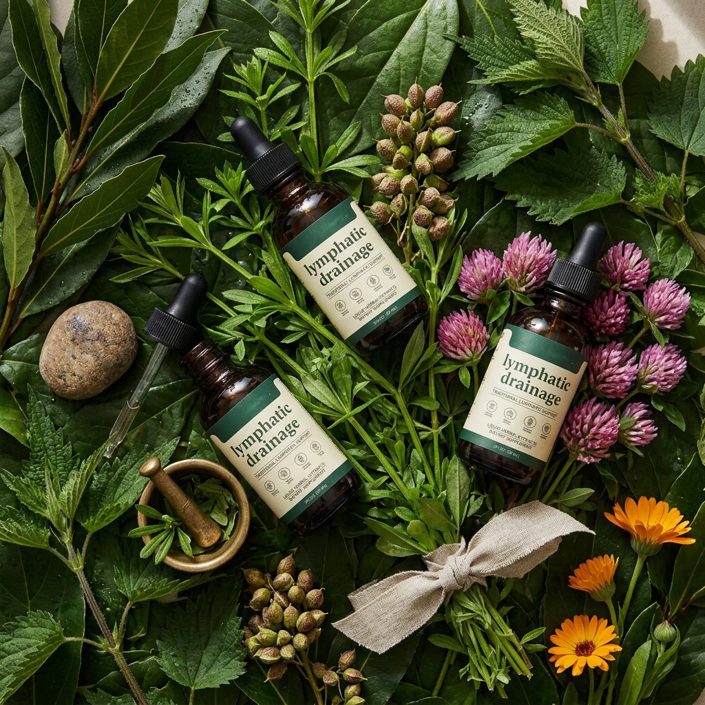 Lot de 3 flacons de gouttes LYMPHÉORA PARIS aux 4 plantes